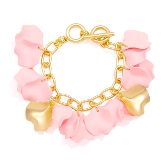 Jewelry - RESIN & METAL HAND PAINTED PETAL BRACELET 💖STUNNING💖